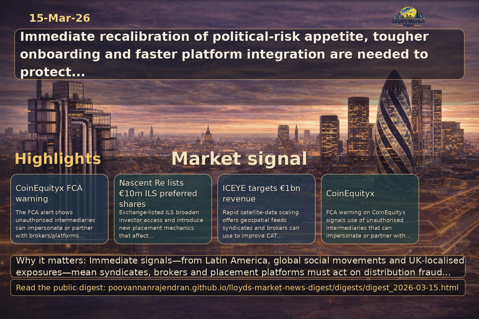 LinkedIn digest visual summary for 2026-03-15